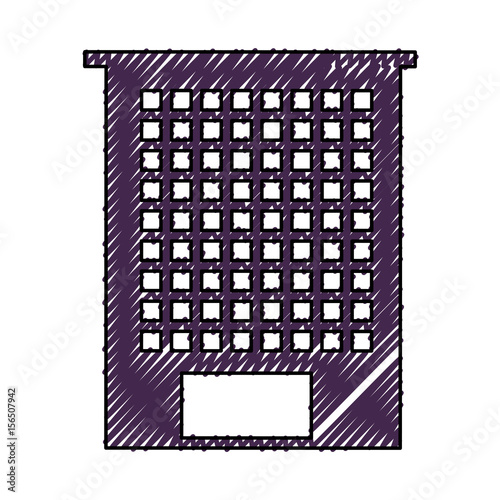 exterior building drawing icon vector illustration design
