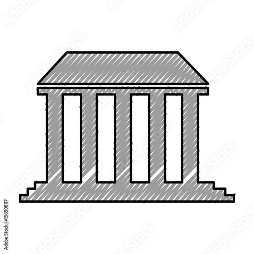 governmental building isolated icon vector illustration design