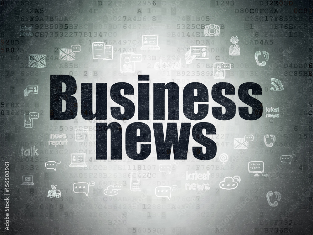 Fototapeta premium News concept: Business News on Digital Data Paper background