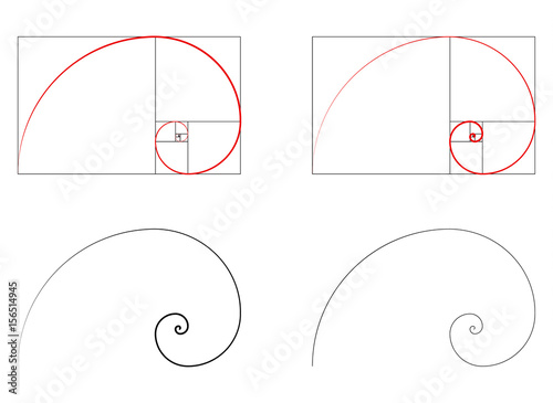 Golden ratio vector golden section frame 