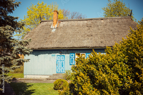 Architecture of houses in the city Nida. Lithuania photo