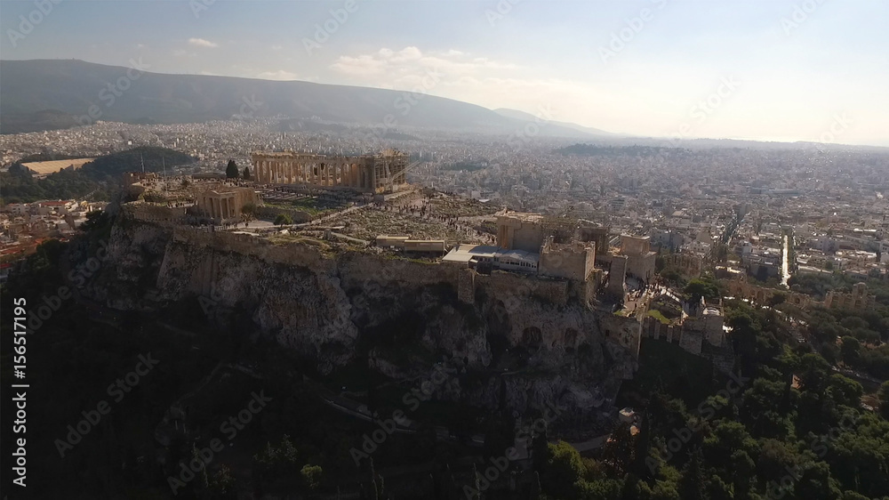 Aerial drone photo of Acropolis and the Parthenon, Attica, Greece