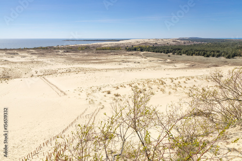 Plakat w ramie National Park Curonian Spit. Nida. Lithuania