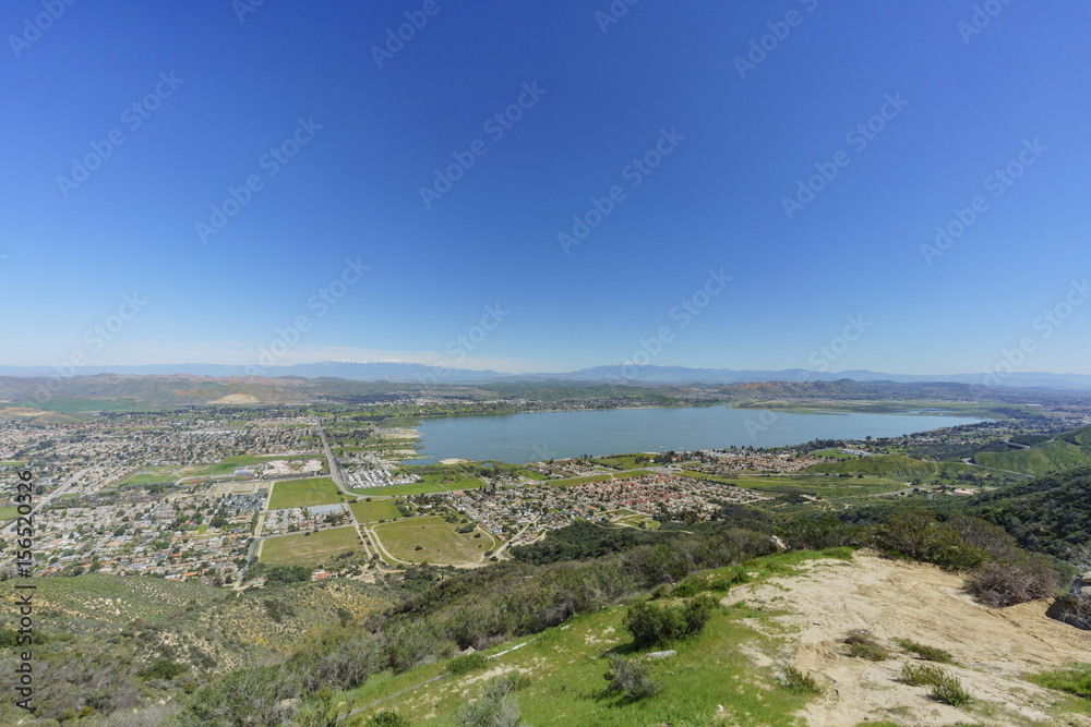 Aerial view of Lake Elsinore
