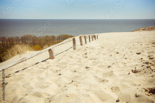 Plakat w ramie National Park Curonian Spit. Nida. Lithuania
