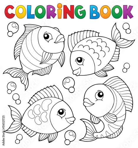 Coloring book with fish theme 4
