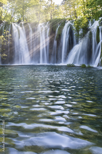 waterfall at   Plitvice Lakes  National Park  Croatia