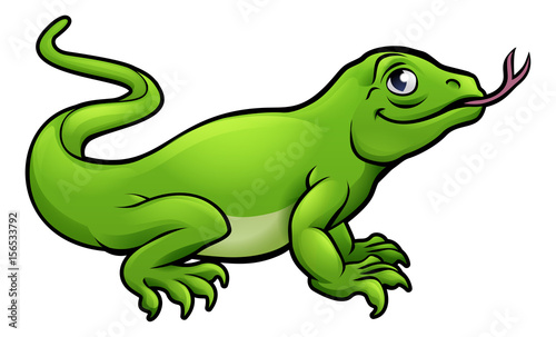 Komodo Dragon Lizard Cartoon Character © Christos Georghiou