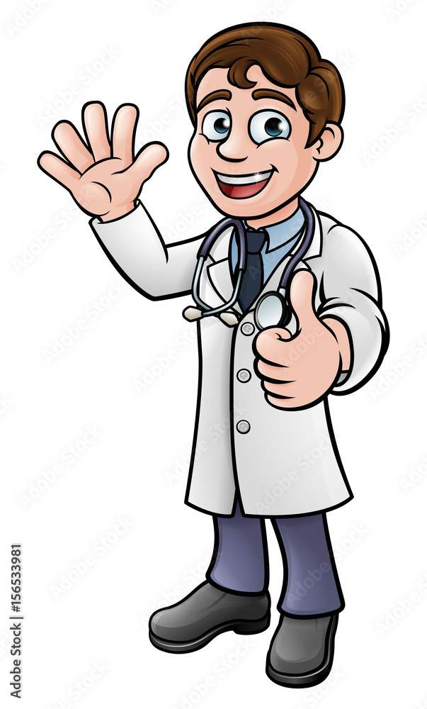Doctor Giving Thumbs Up Cartoon Character