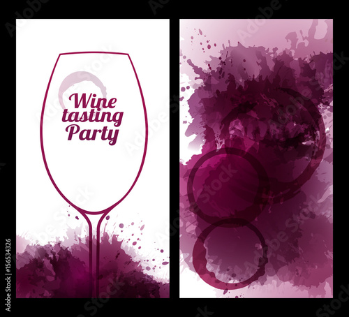 wine glass with background stains