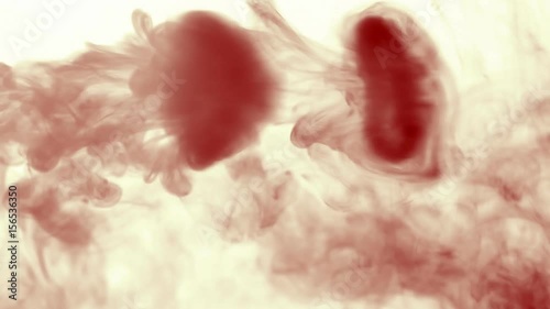 Vapor like smoke fire red styling on a white background. Vape smoke rings in motion at vape clouds.