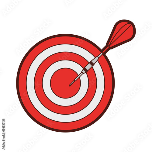 target goal with dart isolated icon vector illustration design