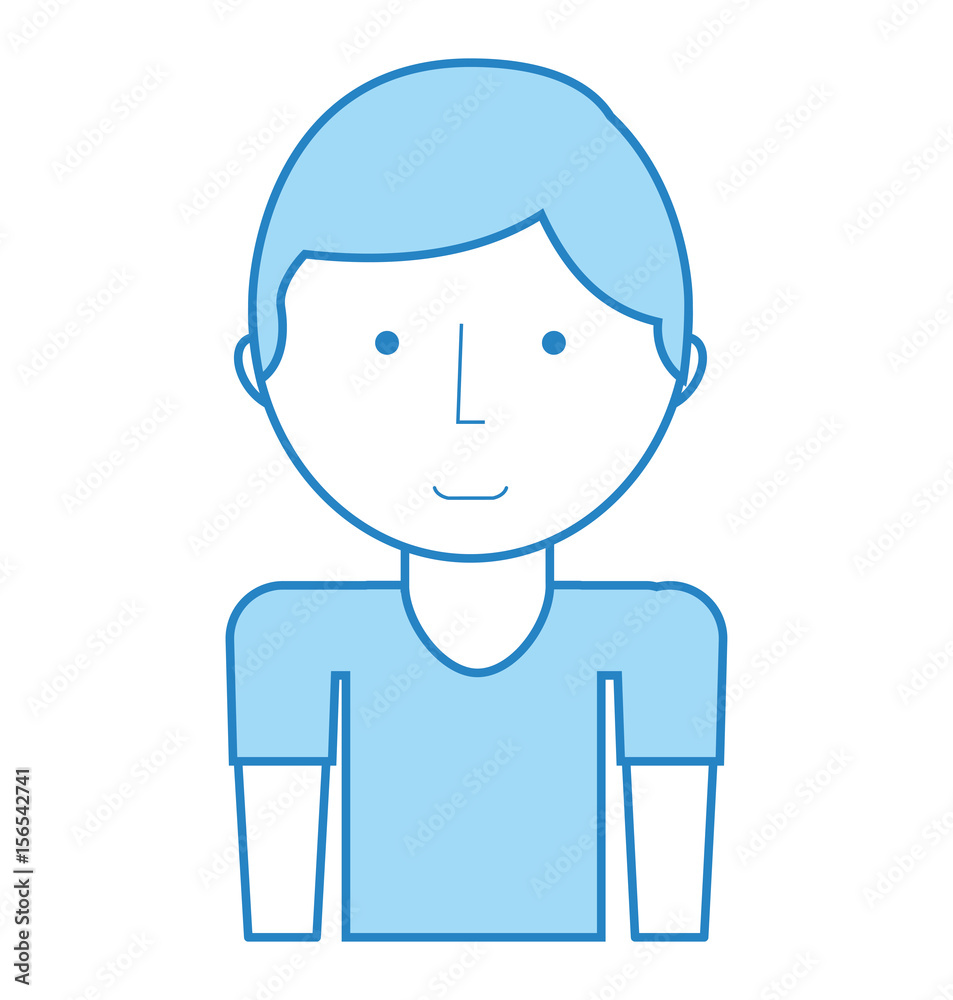 young boy avatar character vector illustration design