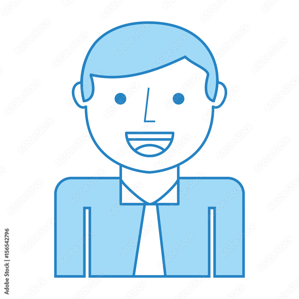 businessman avatar character icon vector illustration design