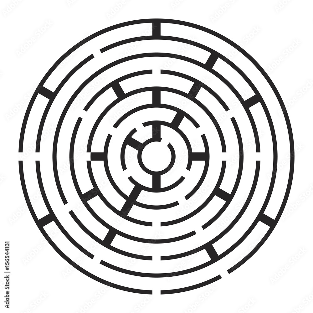 round maze, labirynth vector symbol icon design. round maze, labirynth vector symbol icon design.