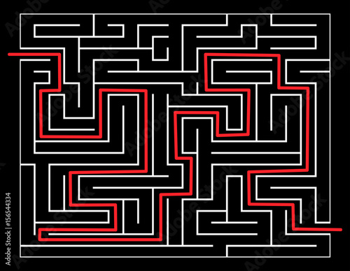 solved maze vector symbol icon design.