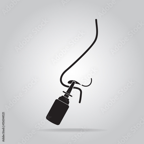 Sprays medicine for allergy in nose icon