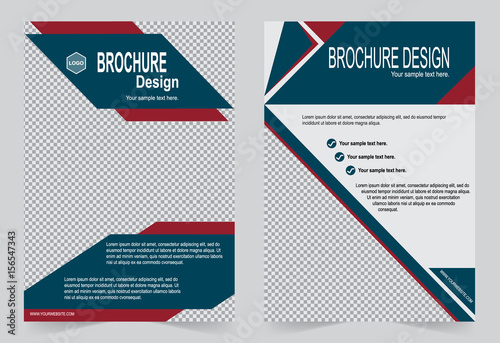 Red Brochure template flyer design