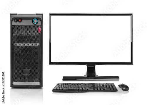 Obraz na płótnie Modern desktop PC computer isolated. w salonie