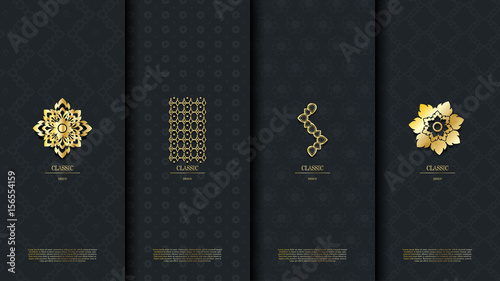 Packaging template of exotic Thai pattern design element concept elegant background vector design