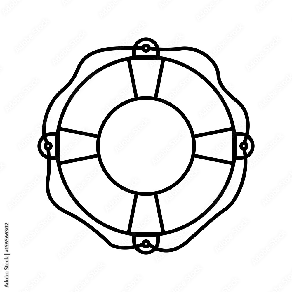 black silhouette of flotation hoop with rope vector illustration black silhouette of flotation hoop with rope vector illustration