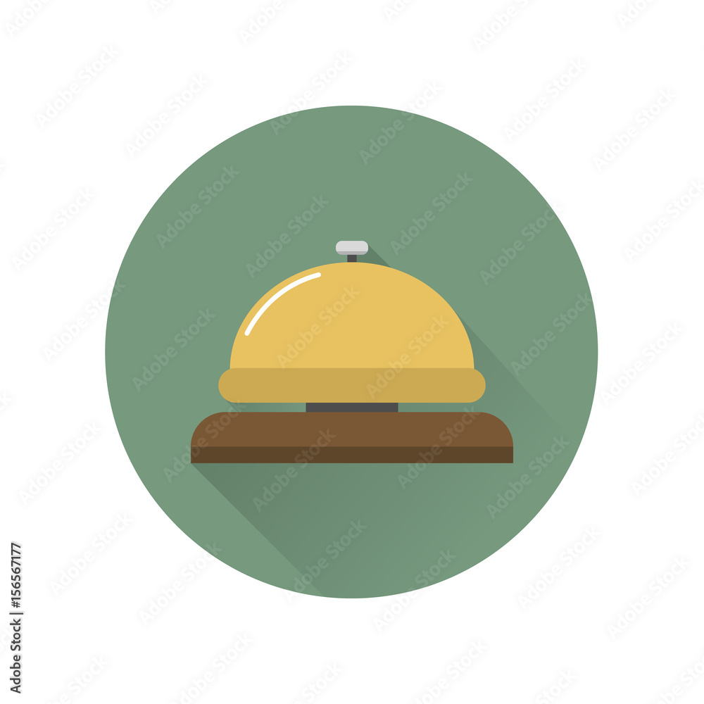 Reception bell icon in flat style Reception bell icon in flat style
