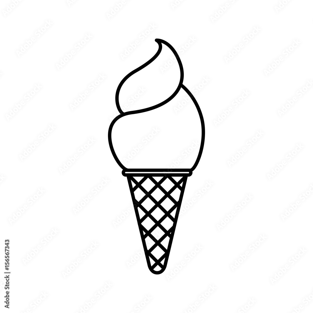 black silhouette of ice cream cone vector illustration black silhouette of ice cream cone vector illustration