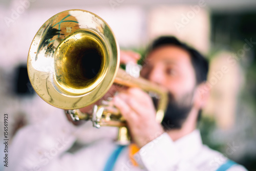 Trumpet player jazz music