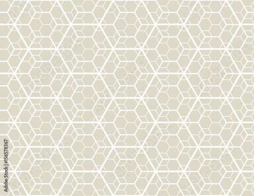 Geometry line hexagonal seamless pattern for surface design, fabric, wrapping paper. Modern abstract repeatable motif