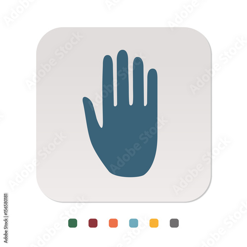 Papier Icon - Hand Warnung