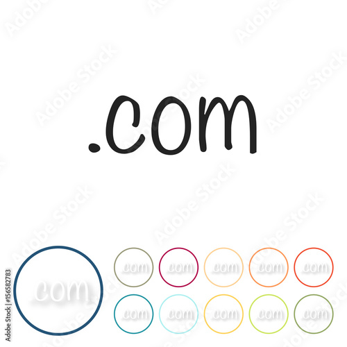 Bunte 3D Buttons - com Domain kommerziell
