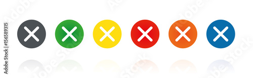 Kreuz - Farbige Buttons