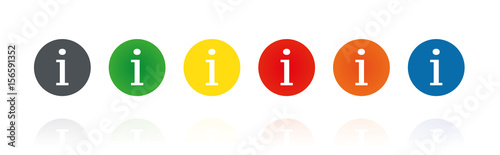 Information - Hinweis - Farbige Buttons