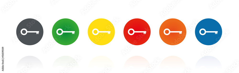 Einfacher Schlüssel - Farbige Buttons