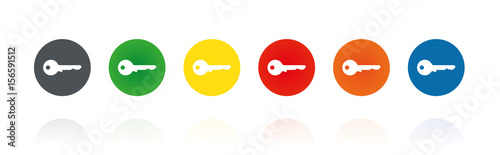Schlüssel - Farbige Buttons