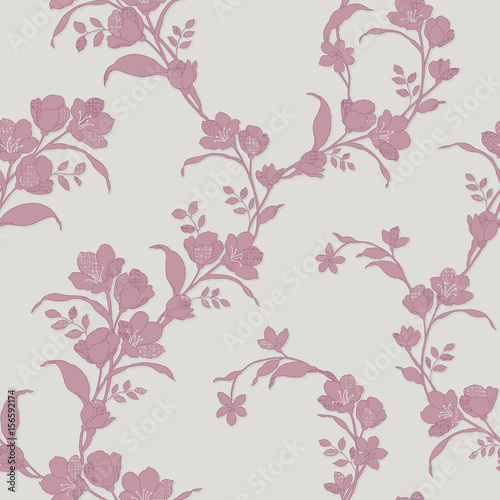 Vivid repeating floral - For easy making seamless pattern use it for filling any contours