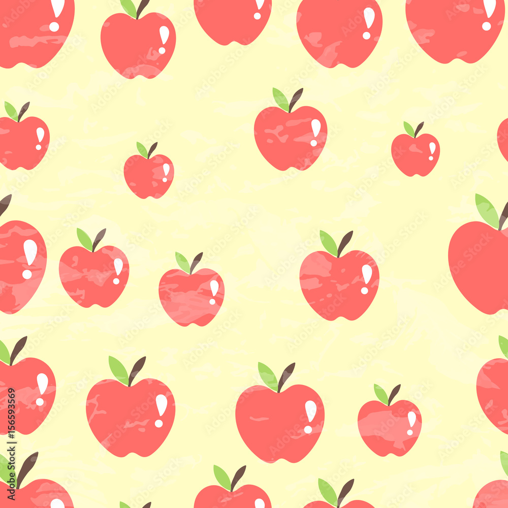 Apple seamless pattern background,vector illustration.