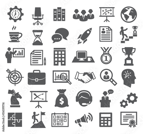 Business icons. Management, marketing, career