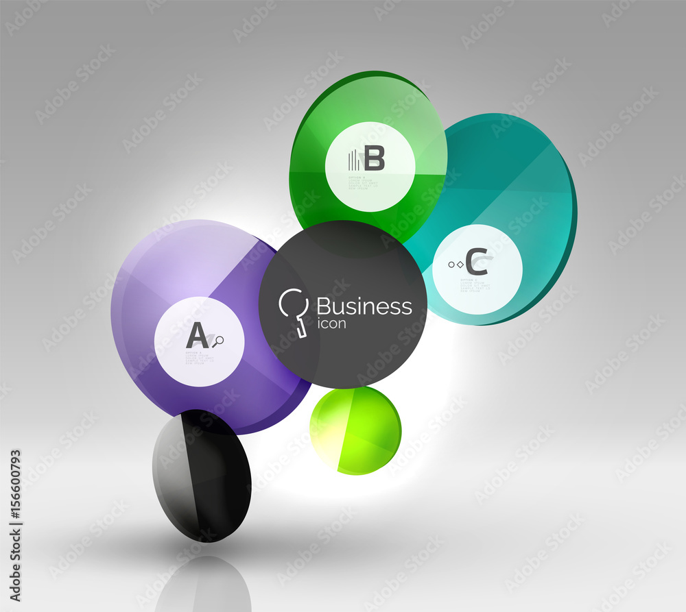 Circle modern business infographics design template Circle modern business infographics design template