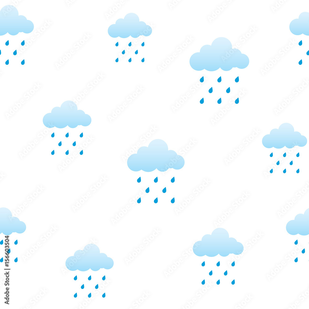 Clouds and rain. seamless pattern Clouds and rain. seamless pattern