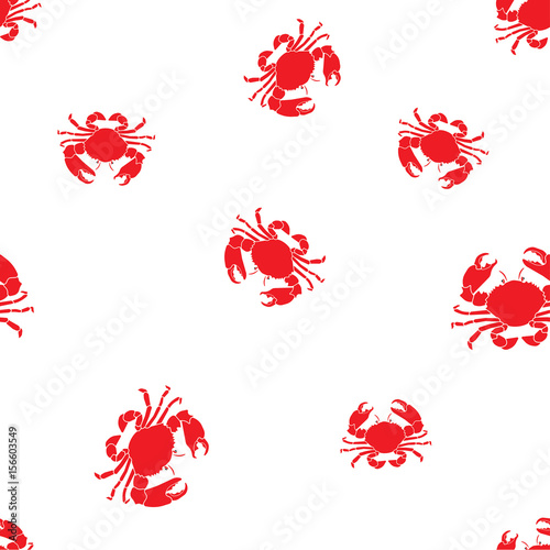 seamless marine pattern, crabs