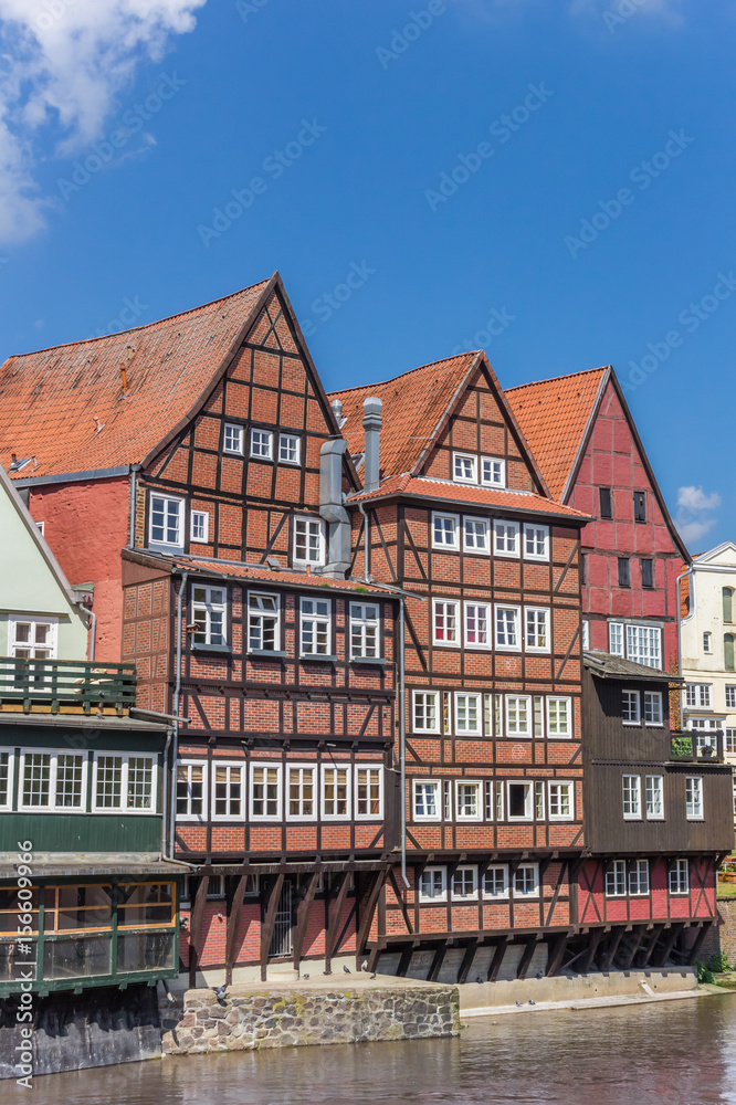 Half-timbered houses at the old harbor of Luneburg