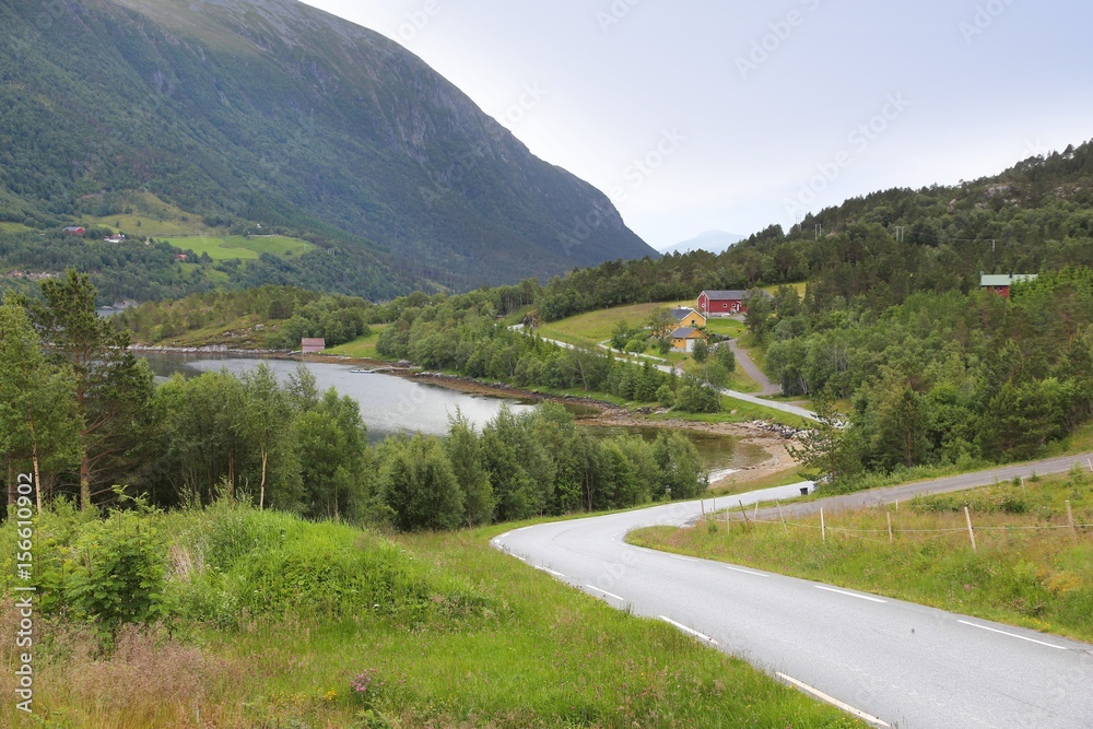 Norway - road in Tustna Island