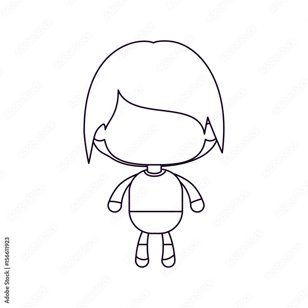 monochrome silhouette of faceless little boy with short wavy hair vector illustration monochrome silhouette of faceless little boy with short wavy hair vector illustration