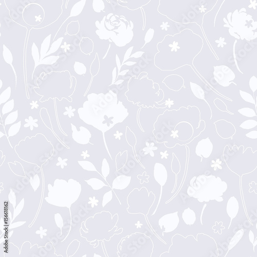 Wallpaper Mural Vivid repeating floral - For easy making seamless pattern use it for filling any contours Torontodigital.ca