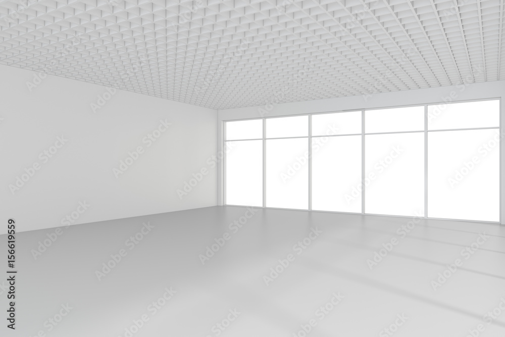 Empty white room interior office. 3d rendering. Empty white room interior office. 3d rendering.