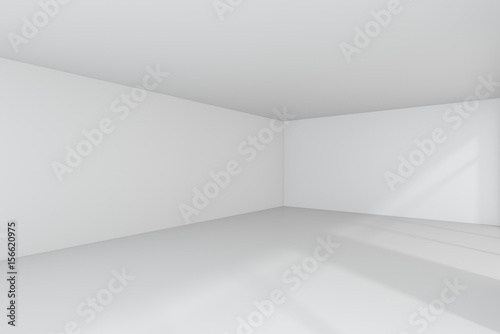 Empty room interior white background. 3d rendering.