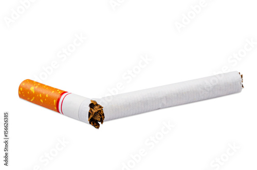 Cigarette isolated white
