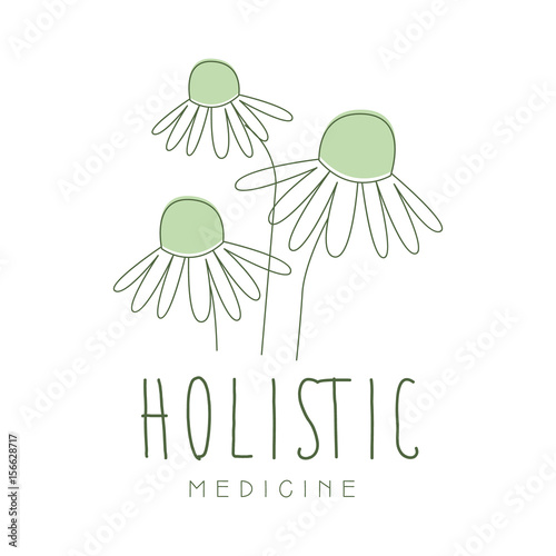 Holistic medicine logo symbol vector Illustration