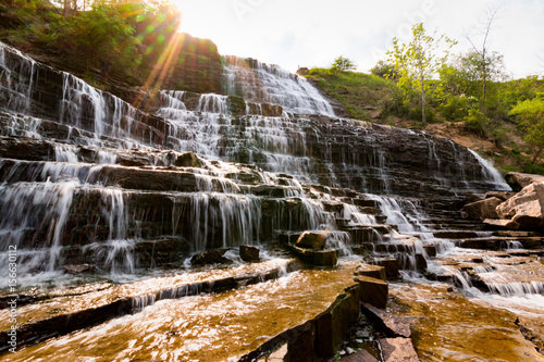 Albion Falls Cascading Waterfall in Hamilton, Ontario, Canada photo